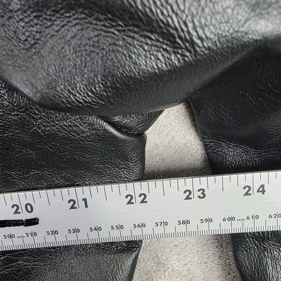 Womens Worthington Black Leather Jacket Full Zip Front & Tailored Fit Size M - Picture 5 of 6